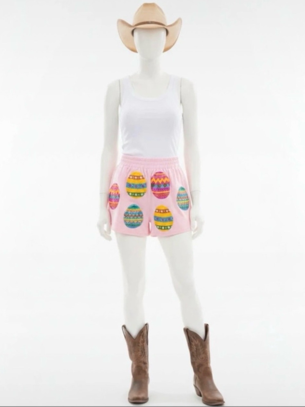 FANTASTIC FAWN pink holiday sequin egg shorts S M L